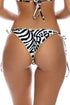 Luli Fama All The Skins Reversible Wavy Ruched Back Tie Side Bottom